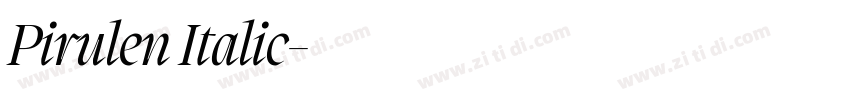 Pirulen Italic字体转换 Pirulen Italic字体转换